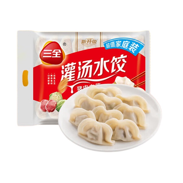 三全 灌汤系列猪肉白菜饺子 1kg约54只
